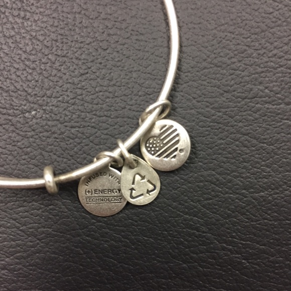 NWOT Alex & Ani Feather Charm Bangle - Picture 6 of 7